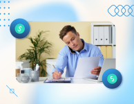 Homem fazendo planos para o trabalho na escola