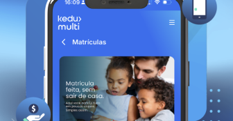smartphone apresentando aplicativo kedu multi